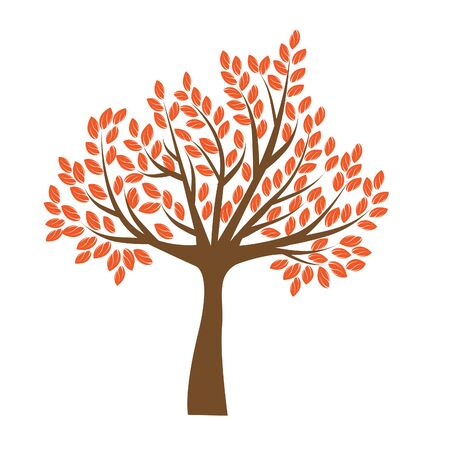 illustration of tree on white backgroundのイラスト素材