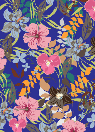 Seamless  flower illustration  floral pattern texture artのイラスト素材