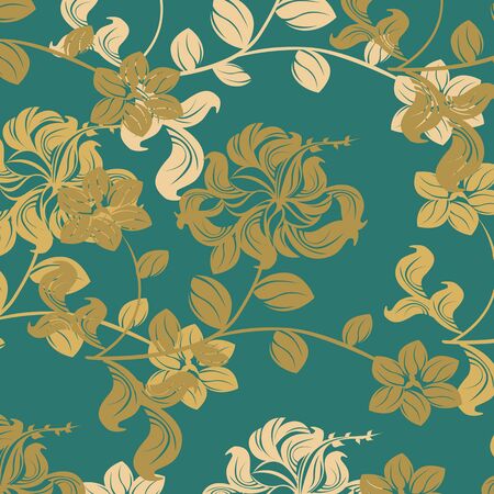 Seamless  flower illustration  floral pattern texture artのイラスト素材
