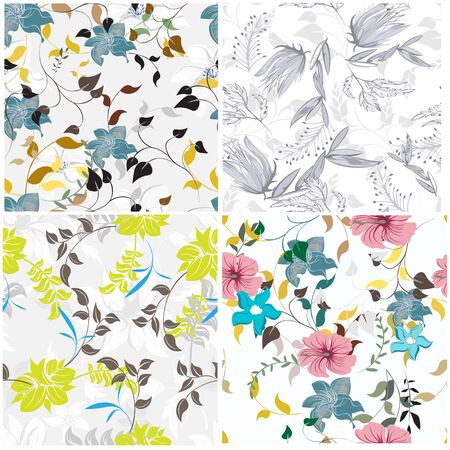 Seamless  flower illustration  floral pattern texture artのイラスト素材