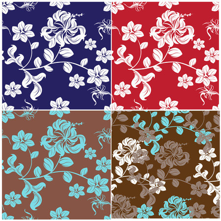 Seamless  flower illustration  floral pattern texture artのイラスト素材