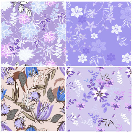 Seamless  flower illustration  floral pattern texture artのイラスト素材