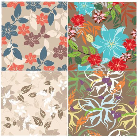 Seamless  flower illustration  floral pattern texture artのイラスト素材