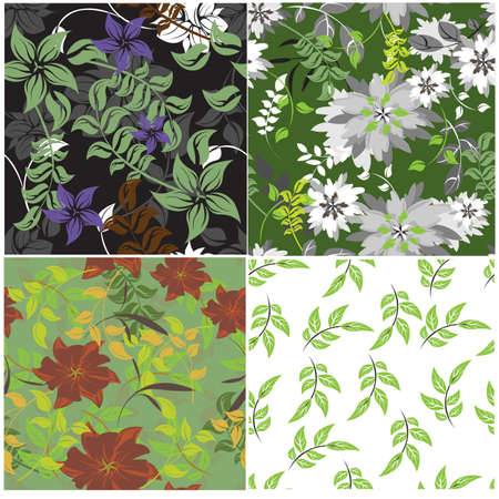 Seamless  flower illustration  floral pattern texture artのイラスト素材