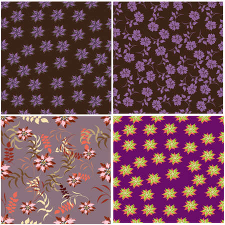 Seamless  flower illustration  floral pattern texture artのイラスト素材