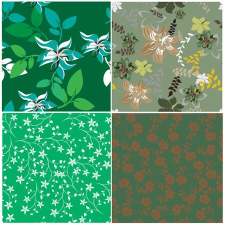 Seamless  flower illustration  floral pattern texture artのイラスト素材