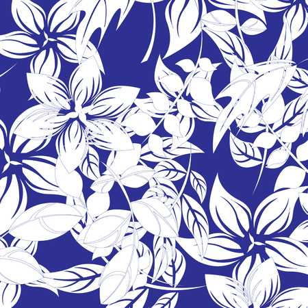 Seamless  flower illustration  floral pattern texture artのイラスト素材