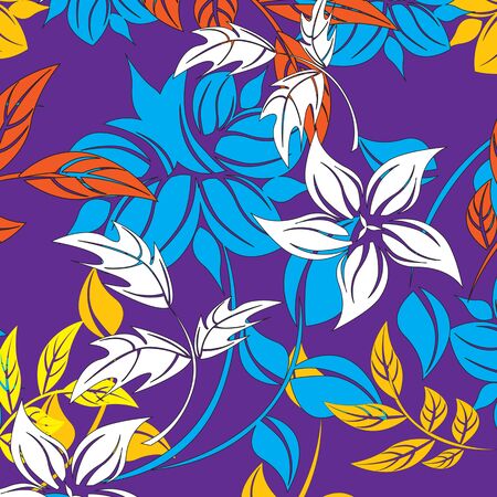 Seamless  flower illustration  floral pattern texture artのイラスト素材