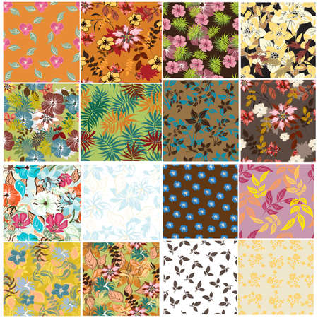 Seamless  flower illustration  floral pattern texture artのイラスト素材