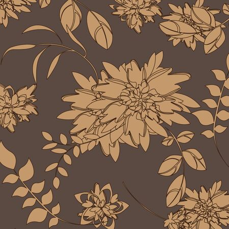 Seamless  flower illustration  floral pattern texture artのイラスト素材