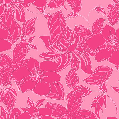 Seamless  flower illustration  floral pattern texture artのイラスト素材