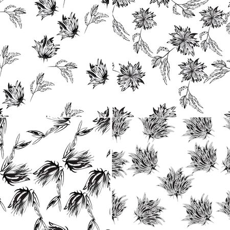 Seamless  flower illustration  floral pattern texture artのイラスト素材