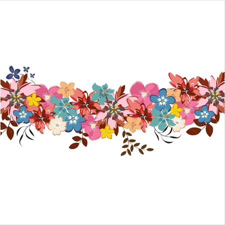 Vector spring time  flower floral frame - Illustration decorのイラスト素材