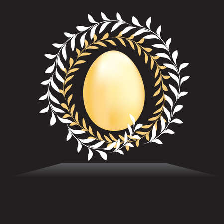 Vector modern happy easter background illustration springのイラスト素材