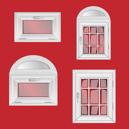 vector windows plastic illustration, isolated, design, backgroundのイラスト素材