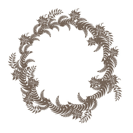 flower frame vintage illustration on backgroundのイラスト素材