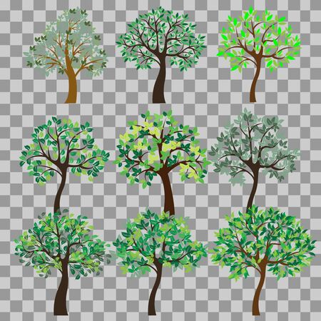 Vector tree green illustration element nature signのイラスト素材