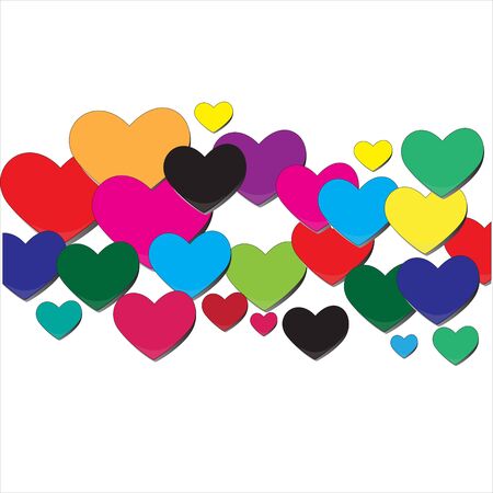 vector heart bakcground valentines day .のイラスト素材