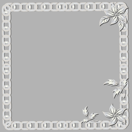 flower frameのイラスト素材