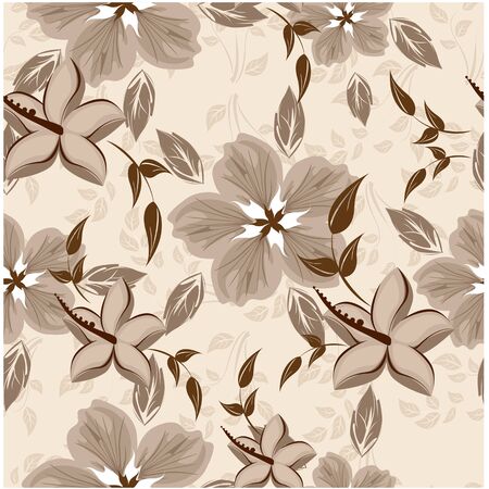 seamless flowers patternのイラスト素材