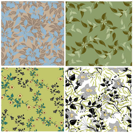 seamless flowers patternのイラスト素材