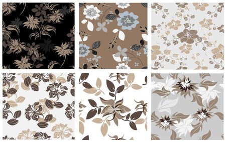 seamless flowers pattern Vector illustration.のイラスト素材