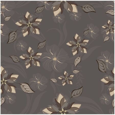 Vector abstract background seamless flowers and floral patternのイラスト素材