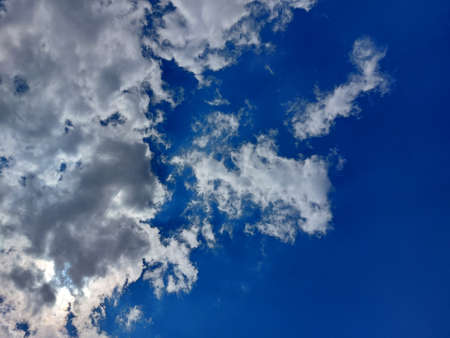 blue sky with cloudsの写真素材