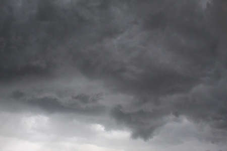 storm over the field in summerの写真素材