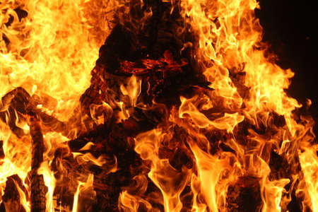 fire on blackの写真素材