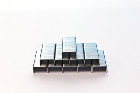 The staples on the white backgroundの写真素材