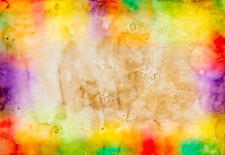 watercolor painting on grunge backgroundの写真素材