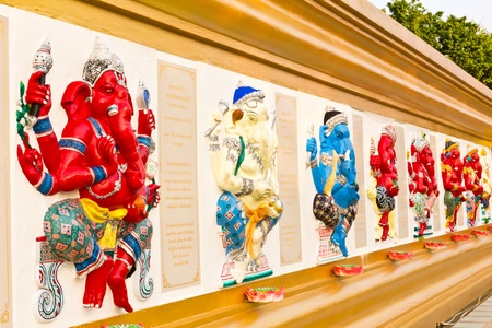 Indian or Hindu ganesha God statue in thai templeの写真素材