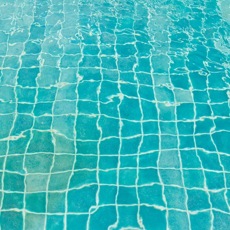 aqua blue tile in pool for backgroundの写真素材