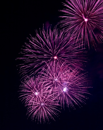 firework in night skyの写真素材