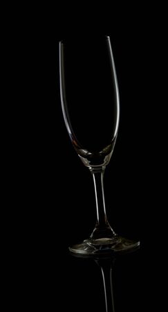wine glass isolated on black backgroundの写真素材