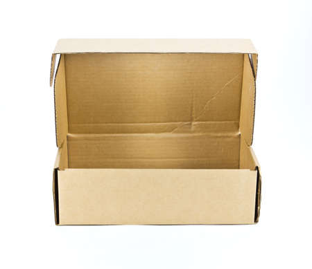 cardboard box on white background