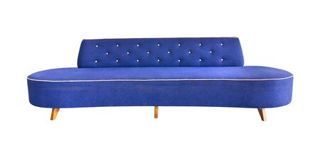 blue sofa isolated の写真素材