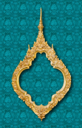 golden sculpture frame の写真素材