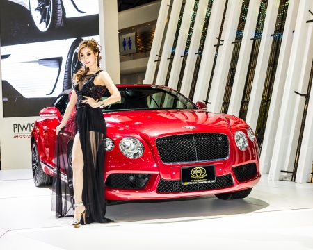 BANGKOK-DEC 03: Bentley New Continental on Display at Thailand International Motor Expo 2012 ,December 03 in Bangkok, Thailandのeditorial素材