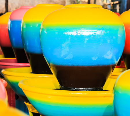 colorful jarsの写真素材