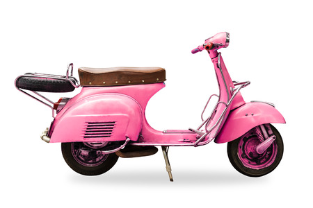 old vintage motorcycle isolated with clipping pathの写真素材