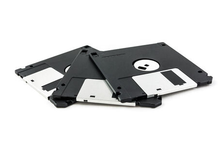 black diskette isolated on white background