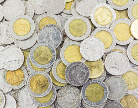 pile of money coinsの写真素材