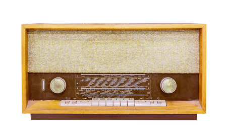 vintage radio isolated の写真素材