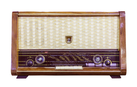 vintage radio isolated の写真素材
