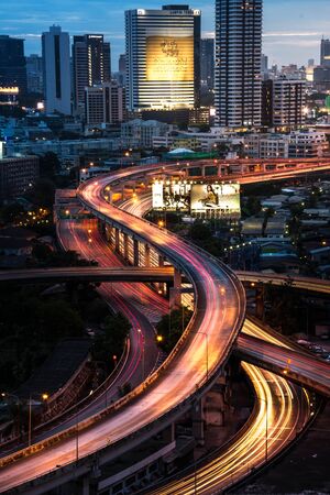 View of the city at nightのeditorial素材