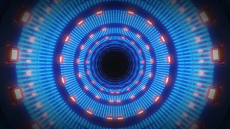 round shape with red lightsの写真素材