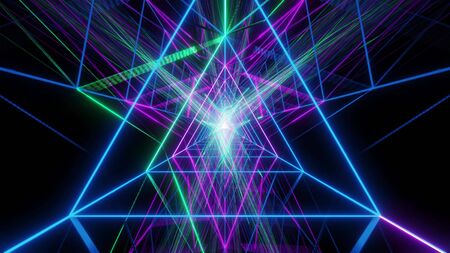 abstract golden triangle wireframe design 3d rendering background wallpaper