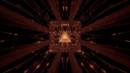 glowing triangle wireframe design 3d illustration background wallpaper,
